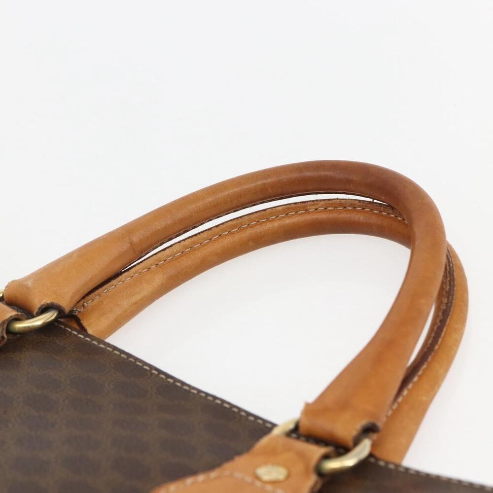 CELINE Macadam Canvas Hand Bag PVC Leather Brown Gold Auth gh1448 - Picture 14 of 16